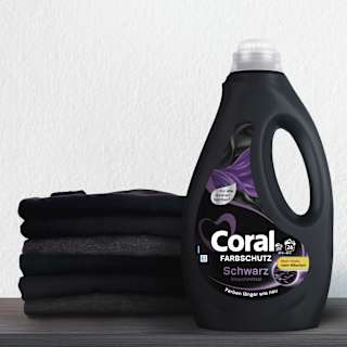 Waschmittel flüssig Schwarz Coral