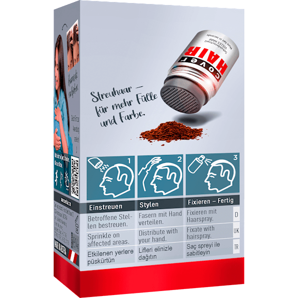 Streuhaar Haarverdichter Dunkelbraun Cover Hair