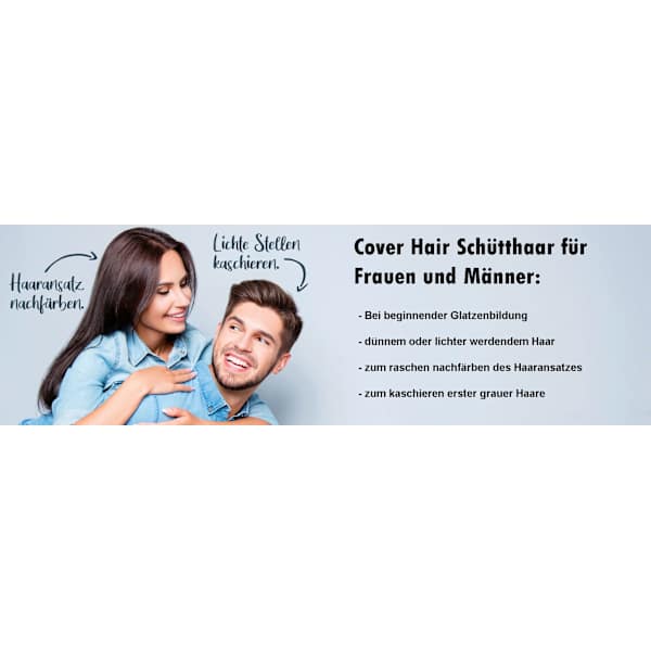 Streuhaar Haarverdichter Schwarz Cover Hair