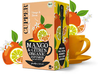 Früchtetee mit Mango & Limette (20 Beutel) Cupper
