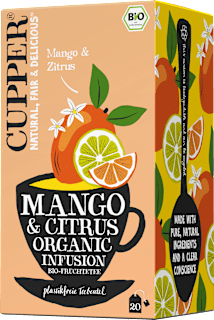 Früchtetee mit Mango & Limette (20 Beutel) Cupper