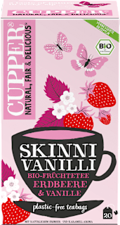 Früchtetee "Skinni Vanilli" mit Erdbeere & Vanille (20 Beutel) Cupper