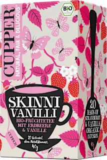 Früchtetee "Skinni Vanilli" mit Erdbeere & Vanille (20 Beutel) Cupper