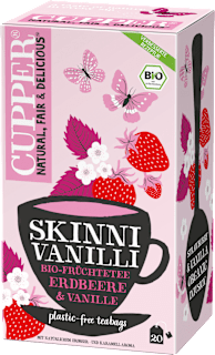 Früchtetee "Skinni Vanilli" mit Erdbeere & Vanille (20 Beutel) Cupper