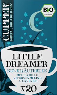 Kräutertee "Little Dreamer" mit Kamille, Zitronenmelisse & Lavendel (20 Beutel) Cupper