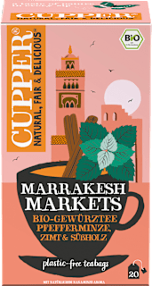 Kräutertee "Marrakesh Markets" mit Pfefferminze, Zimt & Süßholz (20 Beutel) Cupper