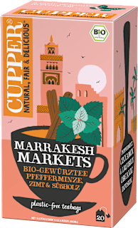 Kräutertee "Marrakesh Markets" mit Pfefferminze, Zimt & Süßholz (20 Beutel) Cupper
