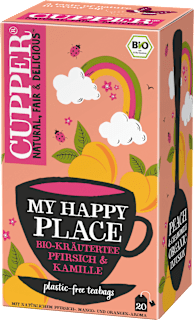Kräutertee "My Happy Place" mit Pfirsich & Kamille (20 Beutel) Cupper