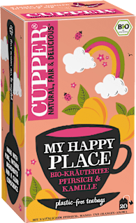 Kräutertee "My Happy Place" mit Pfirsich & Kamille (20 Beutel) Cupper
