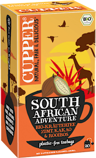 Kräutertee "South African Adventure" mit Zimt, Kakao & Rooibos (20 Beutel) Cupper