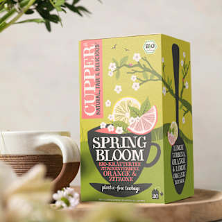 Kräutertee Spring Bloom mit Zitronenverbene, Orange & Zitrone (20 Beutel) Cupper