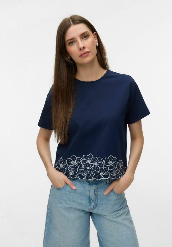 Vero Moda VMNOAH - Print T-shirt - navy blazer