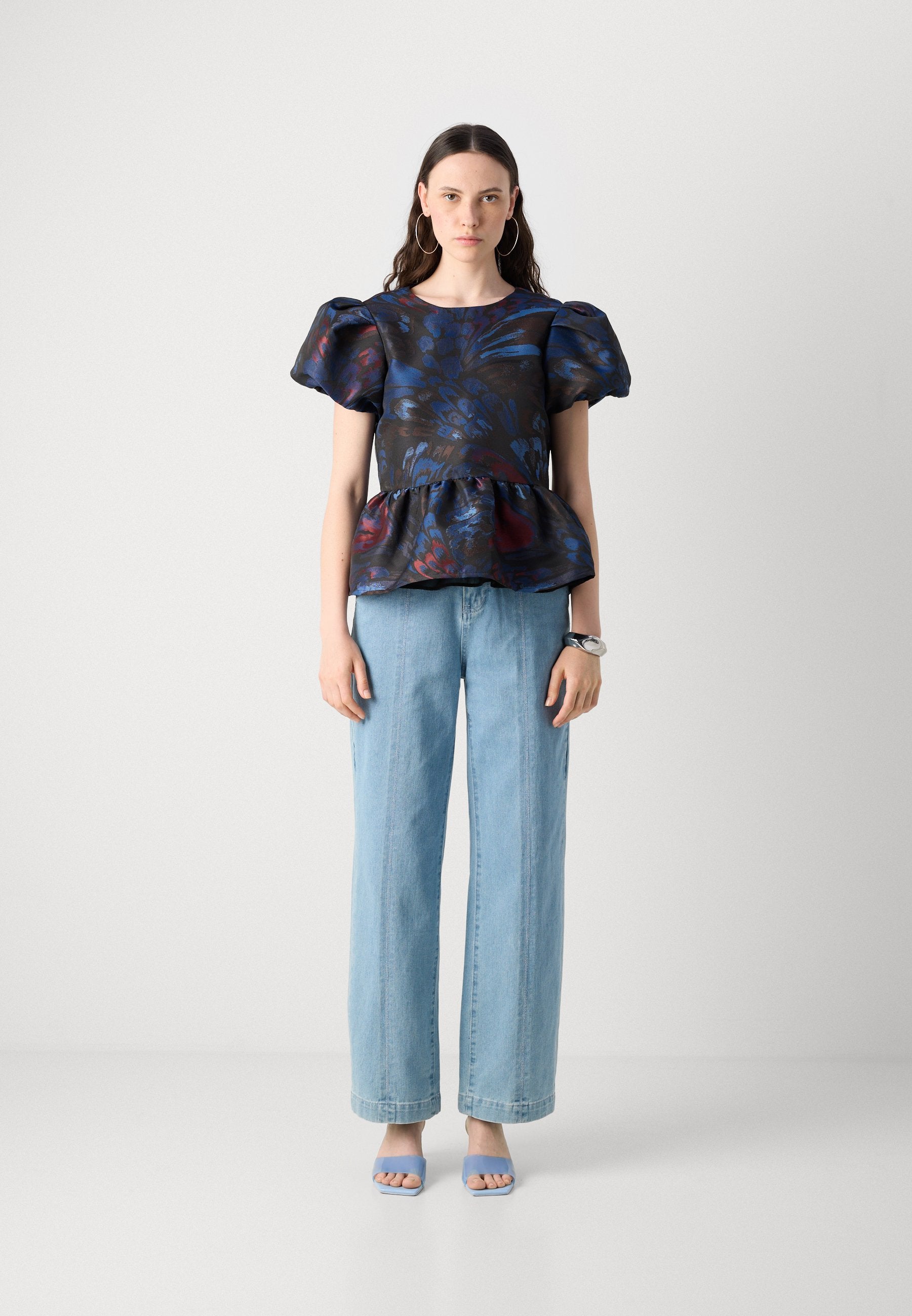 Scotch & Soda CAP SLEEVE WITH PEPLUM