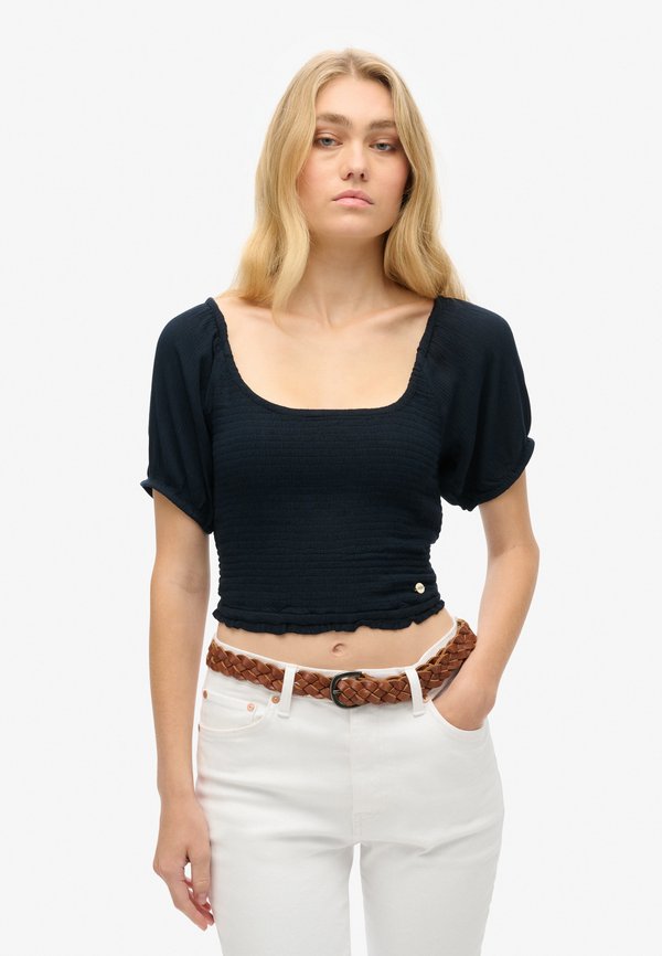 Superdry & Co SMOCKED - Blouse - eclipse navy