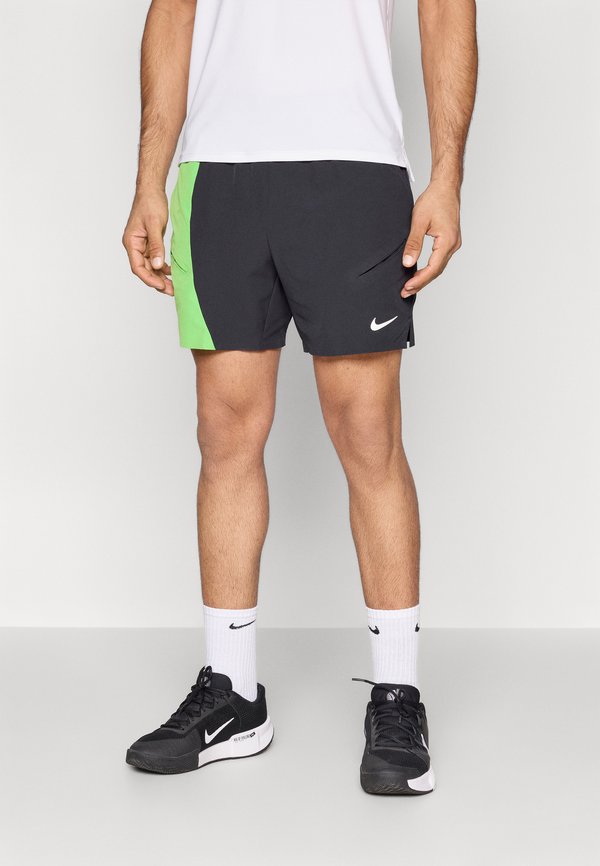Nike Performance NIKECOURT SLAM SHORT  - Sports shorts - black/mean green/white