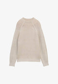 TOM TAILOR Jumper - soft taupe rib structure