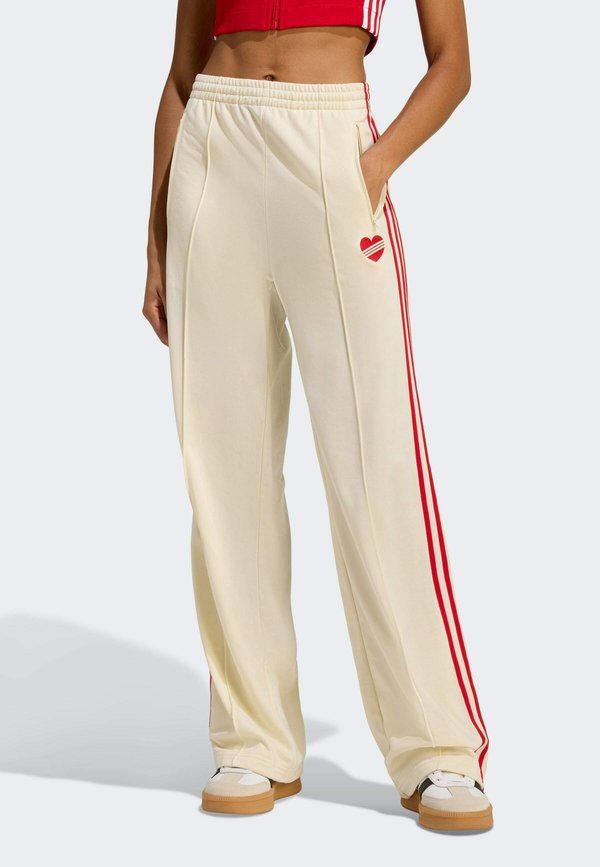 adidas Originals FIREBIRD LOOSE  - Tracksuit bottoms - cream white   better scarlet