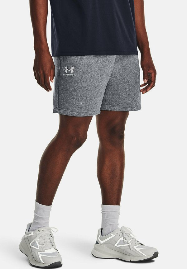 Under Armour ICON FLEECE - Sports shorts - pitch gray medium heather