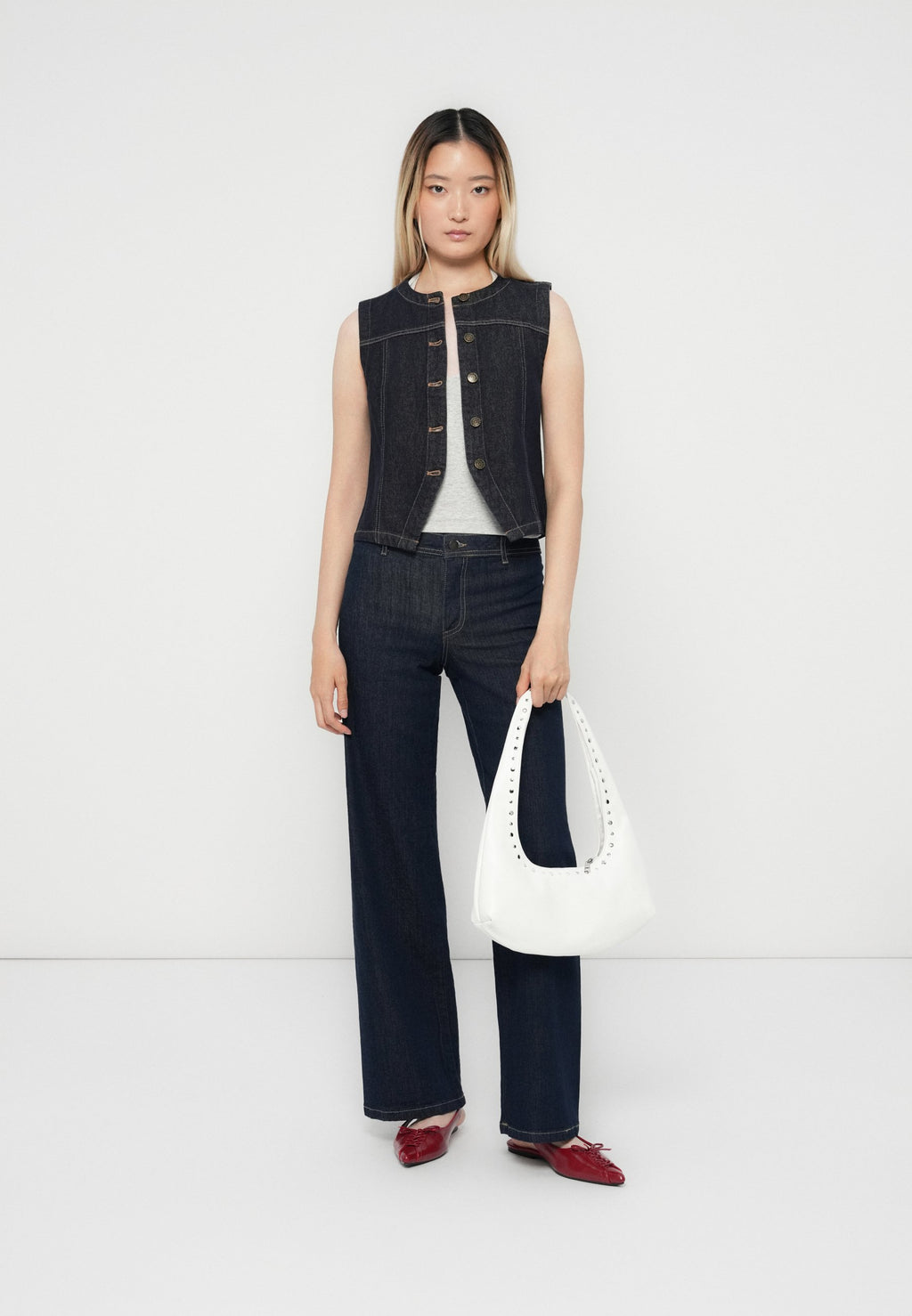 JDY Wide-fit JDYVANESSA Mid waist wide leg fit