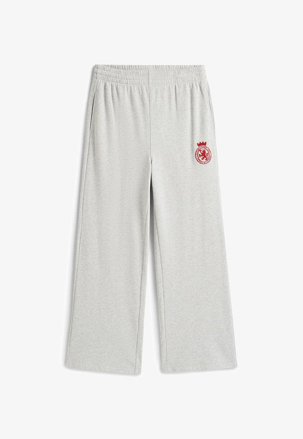 Tommy Hilfiger CREST WIDE JOGGERS - Trousers - light grey heather