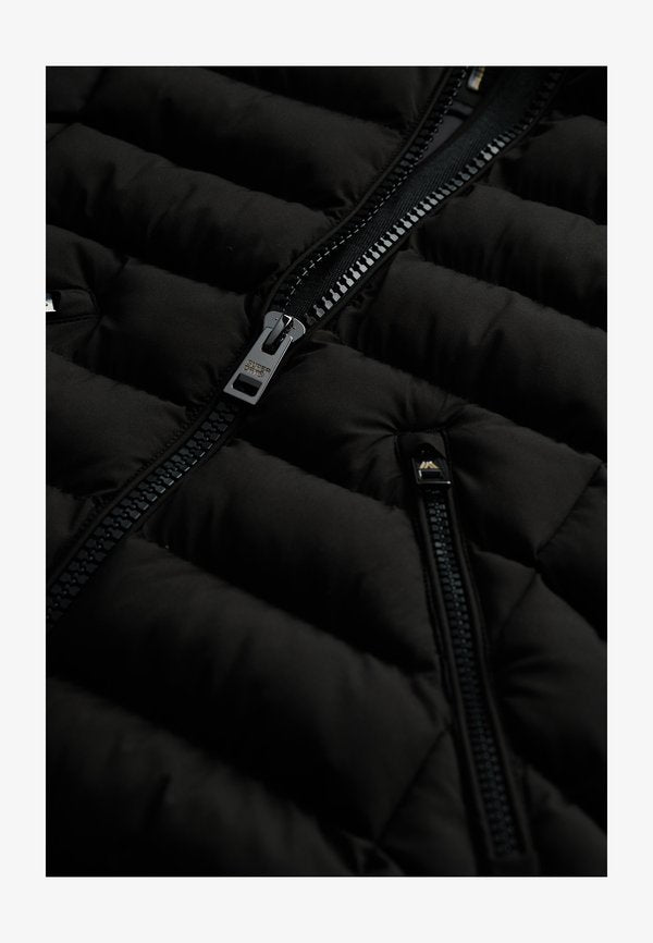 Superdry & Co FUJI HOODED LONGLINE - Winter coat - black