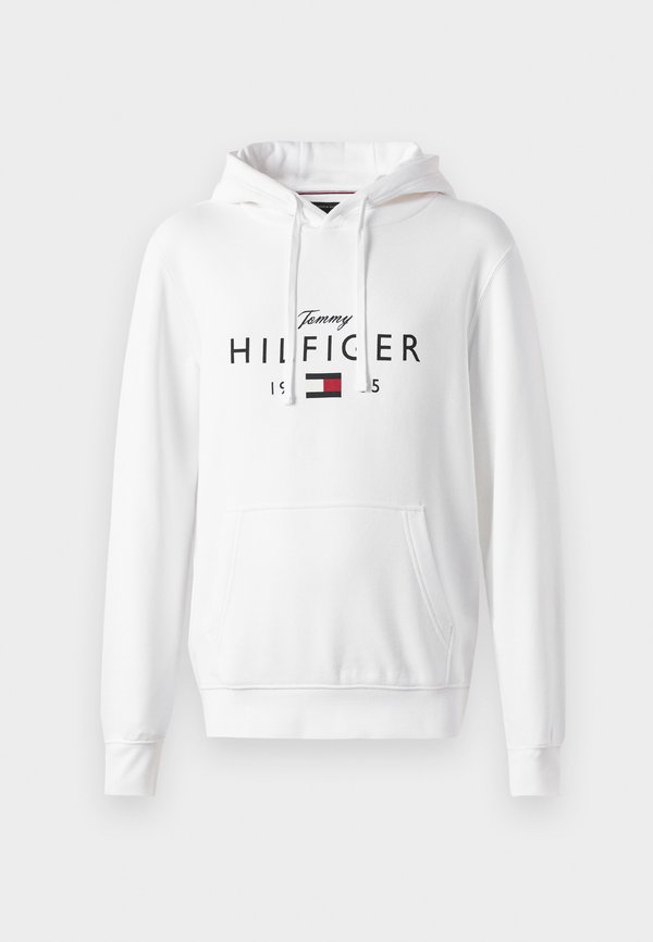 Tommy Hilfiger LOGO GRAPHIC FLEX FLEECE HOODY - Hoodie - white