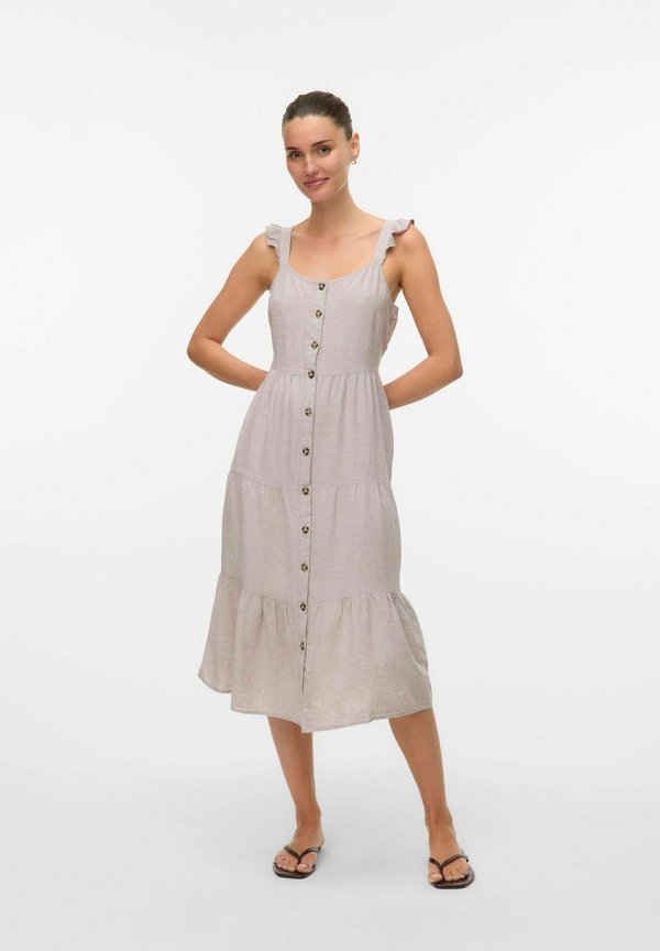 Vero Moda VMLINN Midi - Shirt dress - moon rock