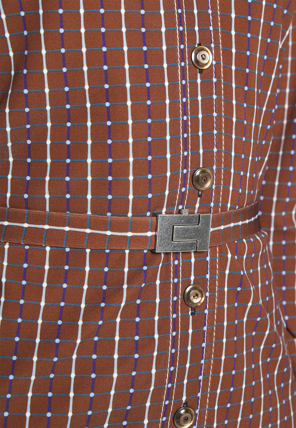 Tory Burch DOTTED WINDOWPANE DRESS