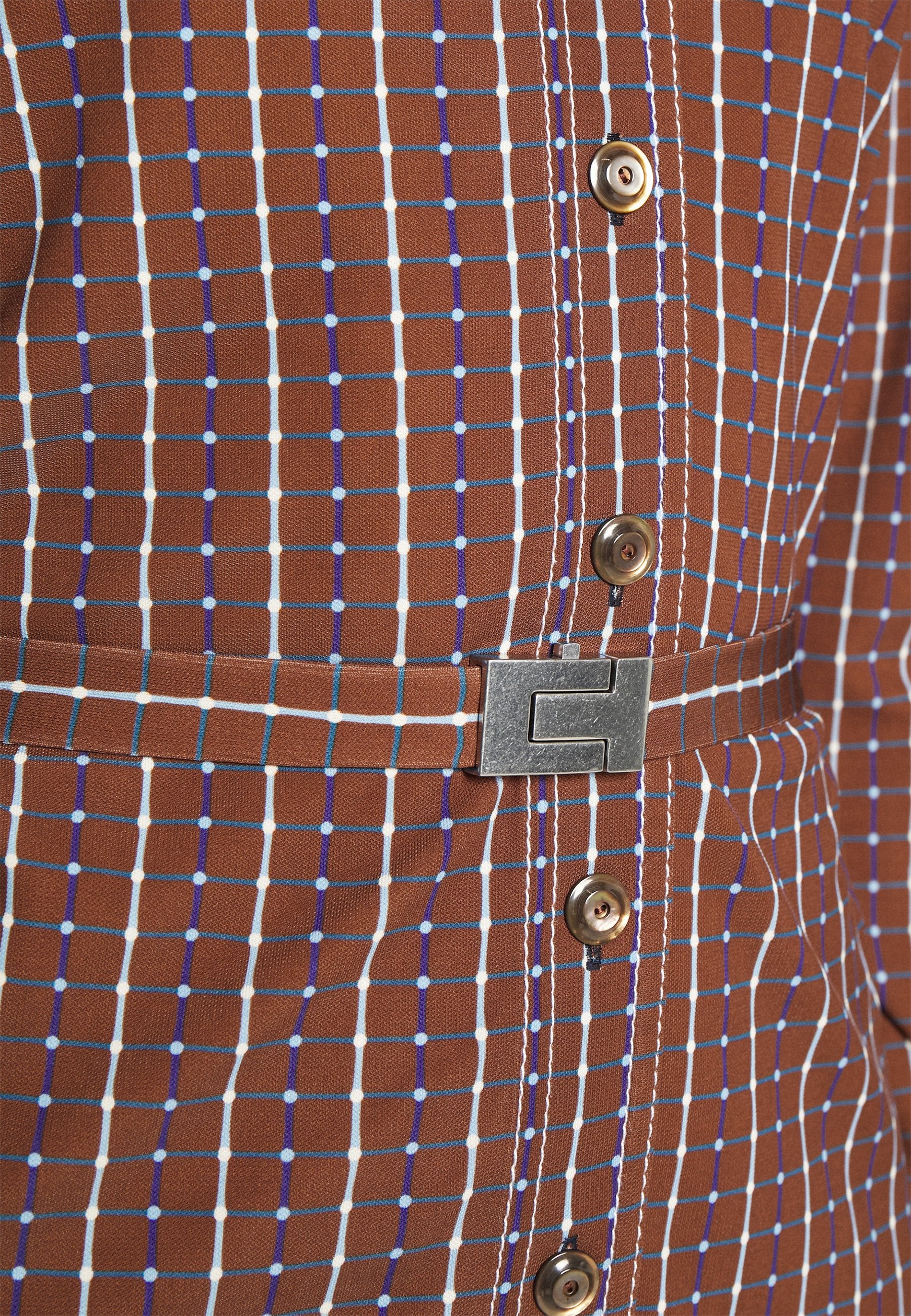Tory Burch DOTTED WINDOWPANE DRESS