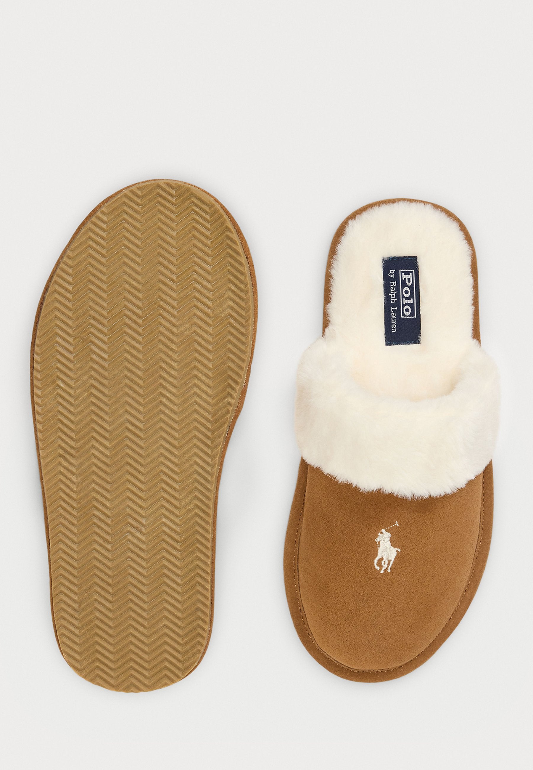 Polo Ralph Lauren PONY SUEDE & FAUX-FUR SLIPPER