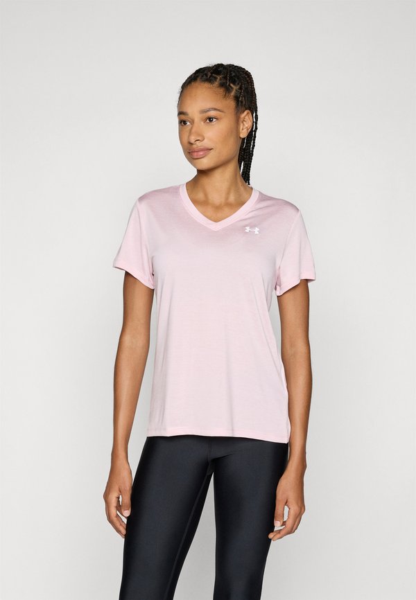 Under Armour TECH TWIST - Sports T-shirt - prime pink/white