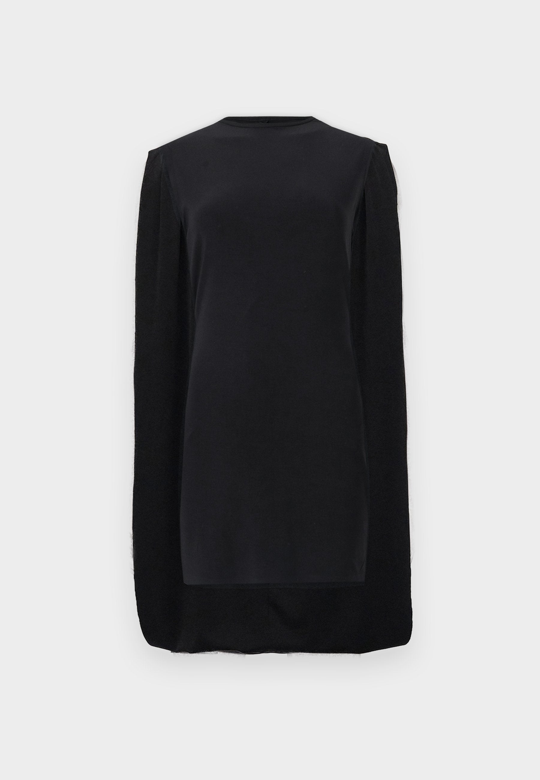 Norma Kamali SLEEVELESS MOCK NECK CAPE COCOON DRESS