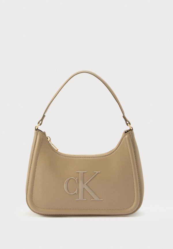 Calvin Klein BOLD SMALL SHOULDER BAG - Handbag - desert taupe