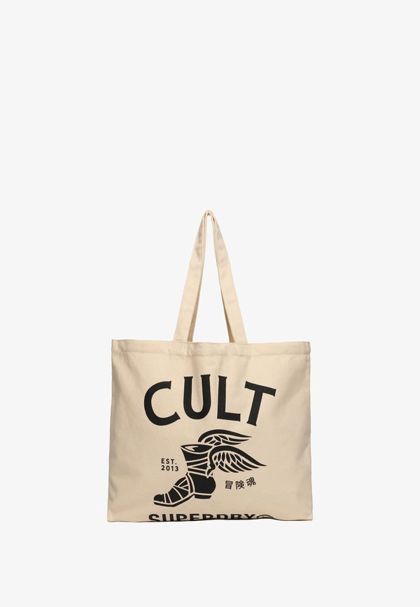 Superdry & Co CULT BY - Tote bag - natural brown/black