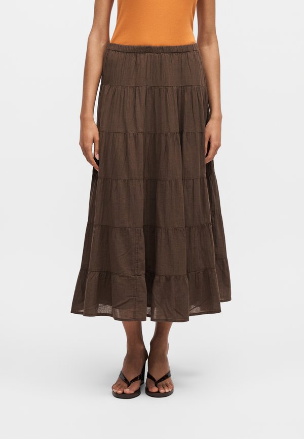 ONLY ONLKELLY LONG LAYER SKIRT - Maxi skirt - brown