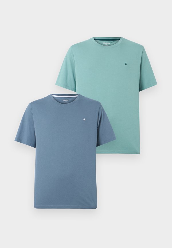 Jack & Jones JJEPAULOS TEE CREW NECK 2 PACK - Basic T-shirt - blue mirage/mineral blue