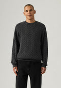 Levi's® PRESIDIO CREW CABLE PIRATE  - Jumper - cable rib indigo black