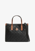 Tommy Hilfiger CITY WOVEN CROSSBODY TOTE BAG - Handbag - black mix