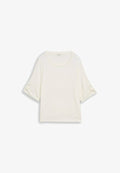 TOM TAILOR TOM TAILOR T-SHIRT T-SHIRT MIT TURN-UP-FUNKTION - Print T-shirt - whisper white