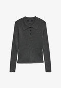 Vero Moda Knitted VMSILJERIB Knitted - Long sleeved top - dark grey melange