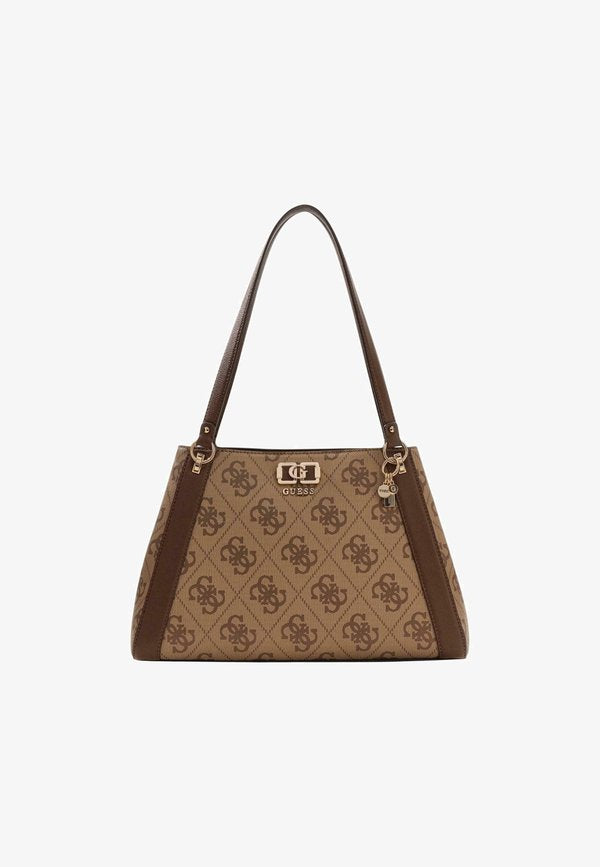 Guess KARNILLA LOGO GFRIEND CARRYALL   - Handbag - taupe