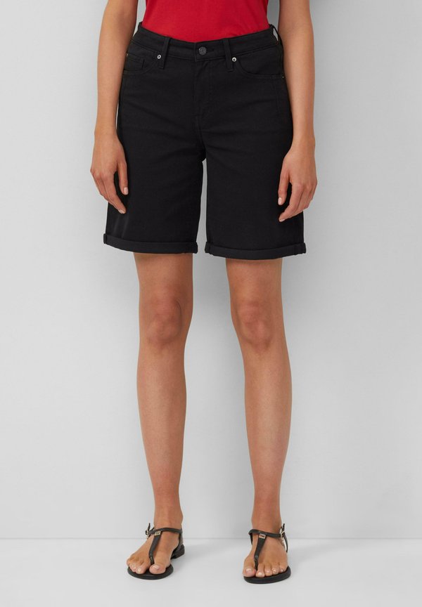 s.Oliver KAROLIN REGULAR FIT MID RISE - Denim shorts - schwarz