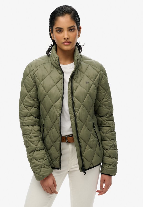 Superdry & Co DIAMOND QUILT FUJI LITE - Winter jacket - dusty olive green