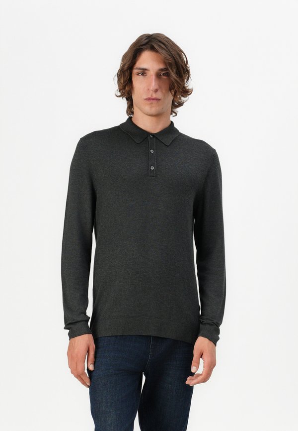 TOM TAILOR COSY - Polo shirt - black grey