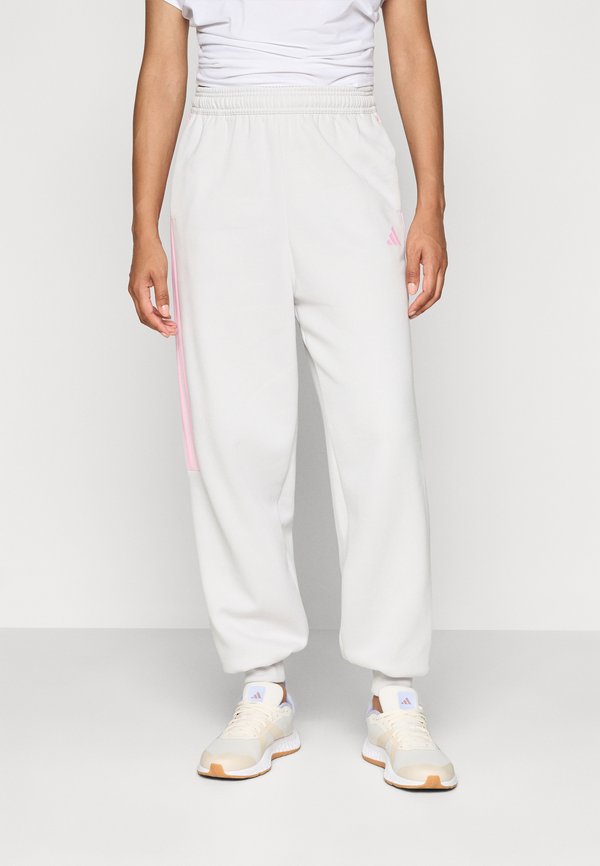 adidas Sportswear TIRO - Tracksuit bottoms - grey one/true pink