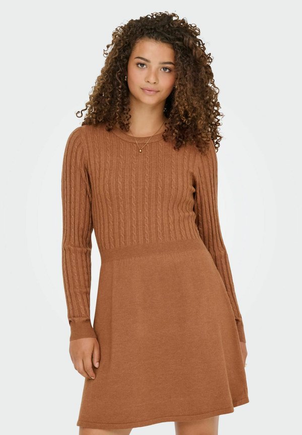 ONLY ONLFIA CABLE  - Jumper dress - tobacco brown