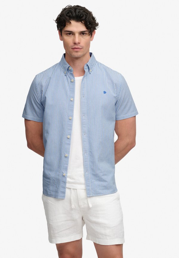 Superdry & Co SUPERDRY PREPPY OXFORD SHORT SLEEVE SHIRT.. - Shirt - sky blue stripe