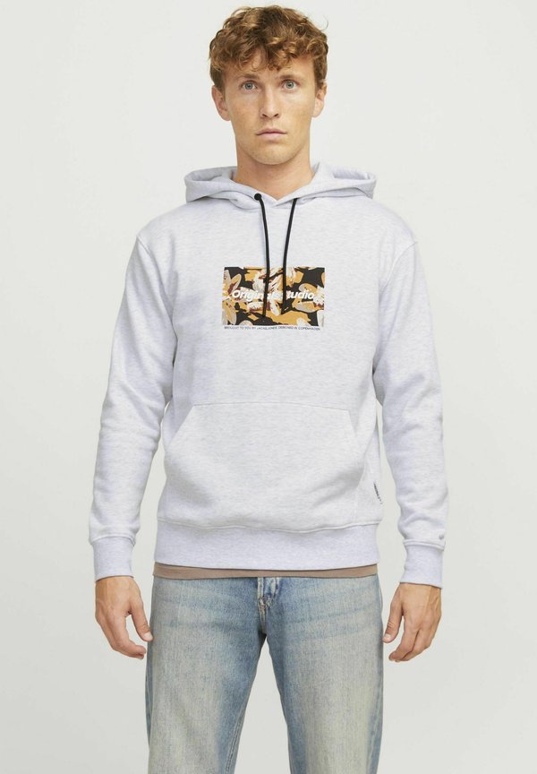 Jack & Jones Printed - Hoodie - white melange