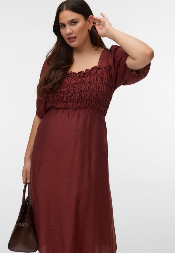 Vero Moda Curve VMCNORI SMOCK CALF DRESS