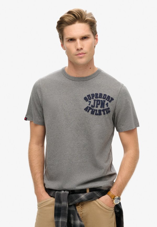 Superdry & Co VINTAGE ATHLETIC SHORT SLEEVE - Print T-shirt - mid grey marl